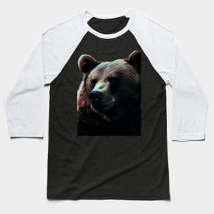 A brown bear in nature that looks cute and cuddly looks warm. Baseball T-Shirt